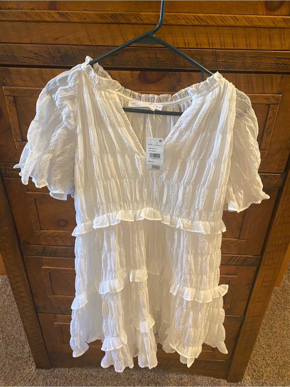 Ruffle short sleeve dress